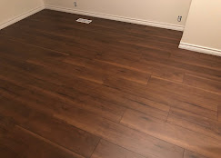 Newly installed hardwood flooring