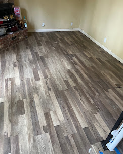 Luxury vinyl plank flooring installation